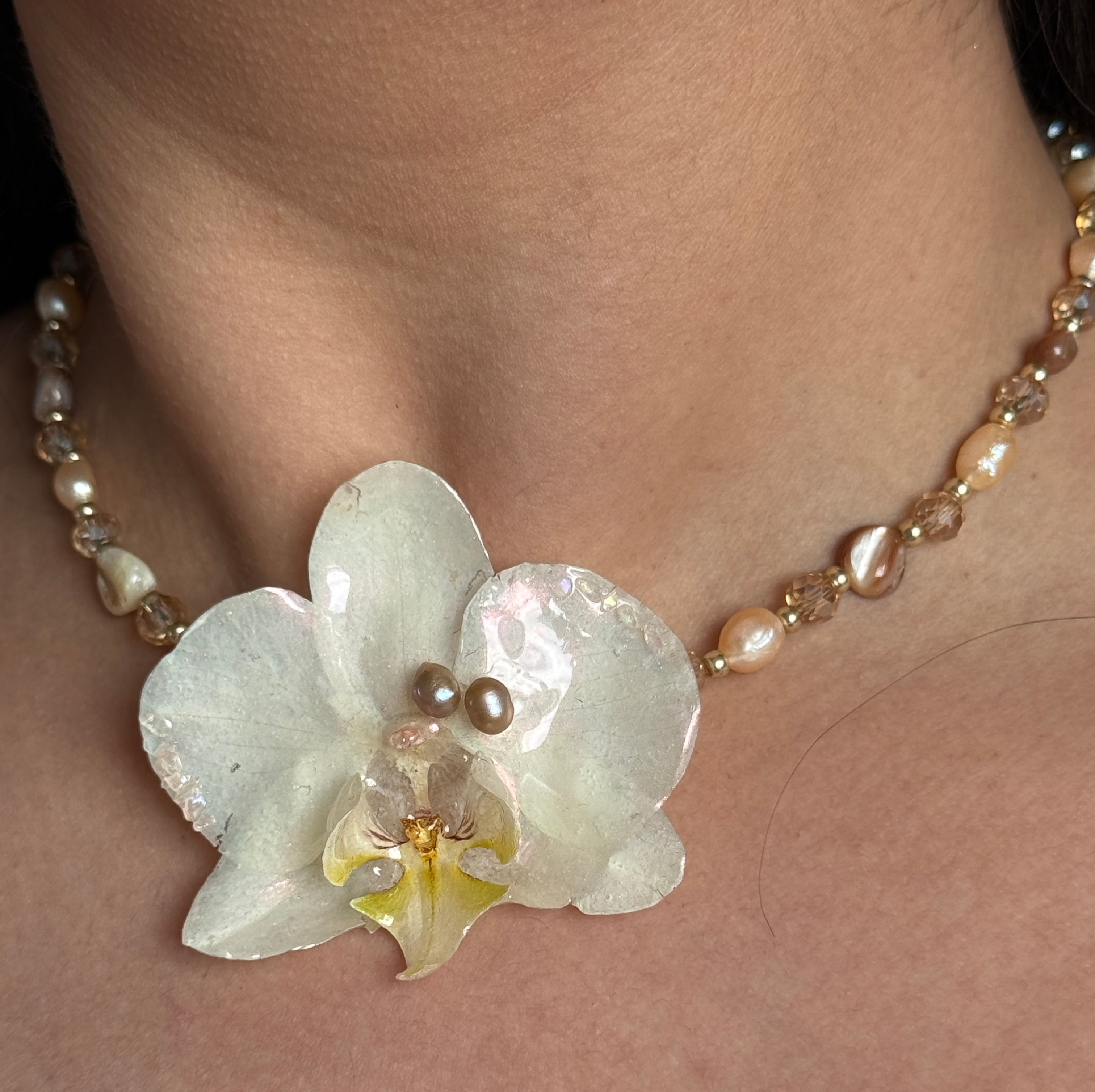 Moonlit Orchid Necklace