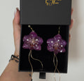 Midnight Orchid Statement Earrings