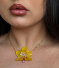 Golden Soleil Orchid Necklace